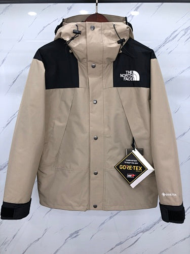 The North Face Khaki Black GORE-TEX Mountain Jacket Snap Button Waterproof