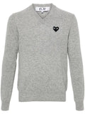 Comme Des Garçons Play mélange-effect wool jumper