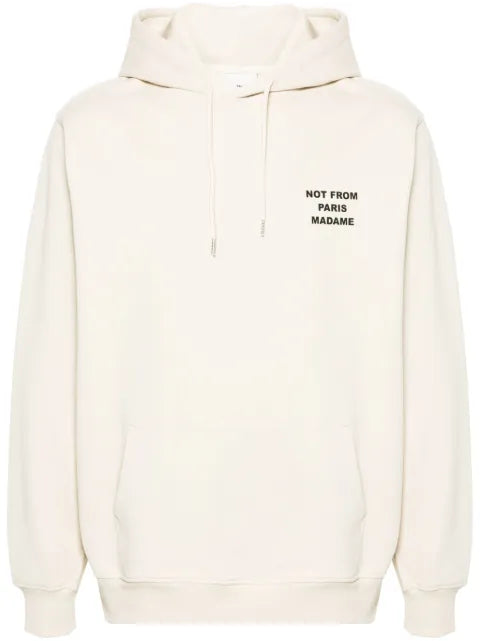 Drôle De Monsieur logo-print cotton hoodie