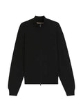 BOSS Zip-through cotton cardigan with logo detail