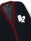 DSQUARED2 logo-patch frayed cardigan