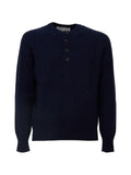 AMARANTO  ribbed-knit henley sweater