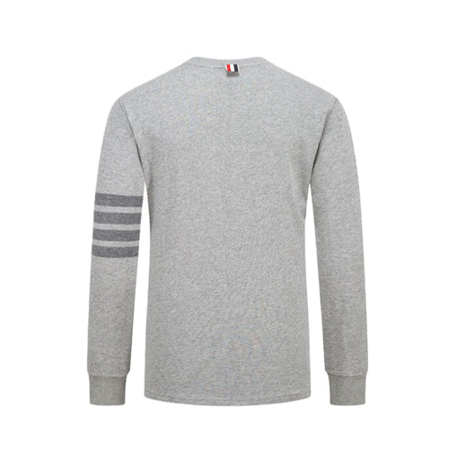 4 - Bar Puppy Embroidered Long Sleeve T - Shirt - Premium Cotton Tee | Thom Browne