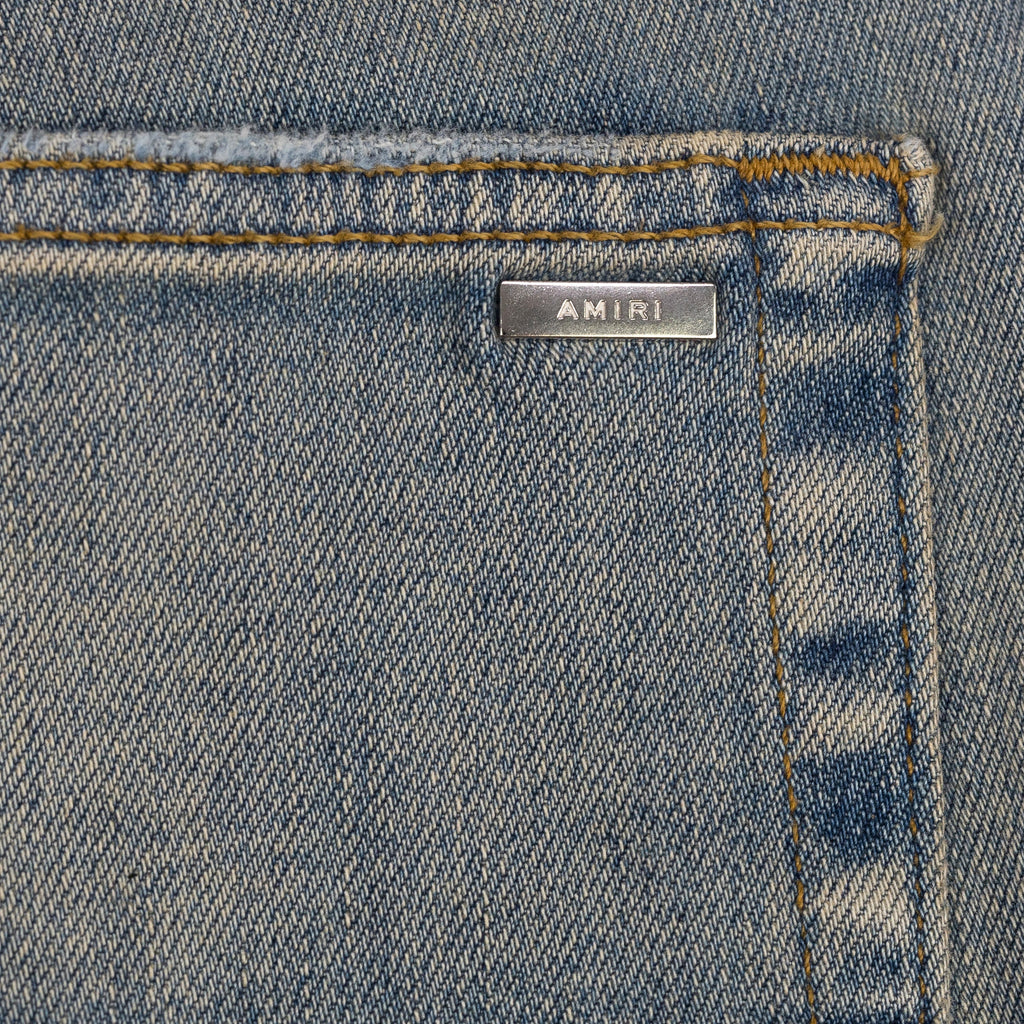 Blue Bleachout Crystal Thrasher Jeans