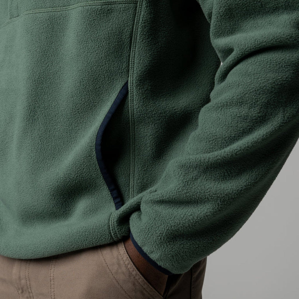 Finisterre Axiom 1/4 Snap Fleece: Sailboat Green