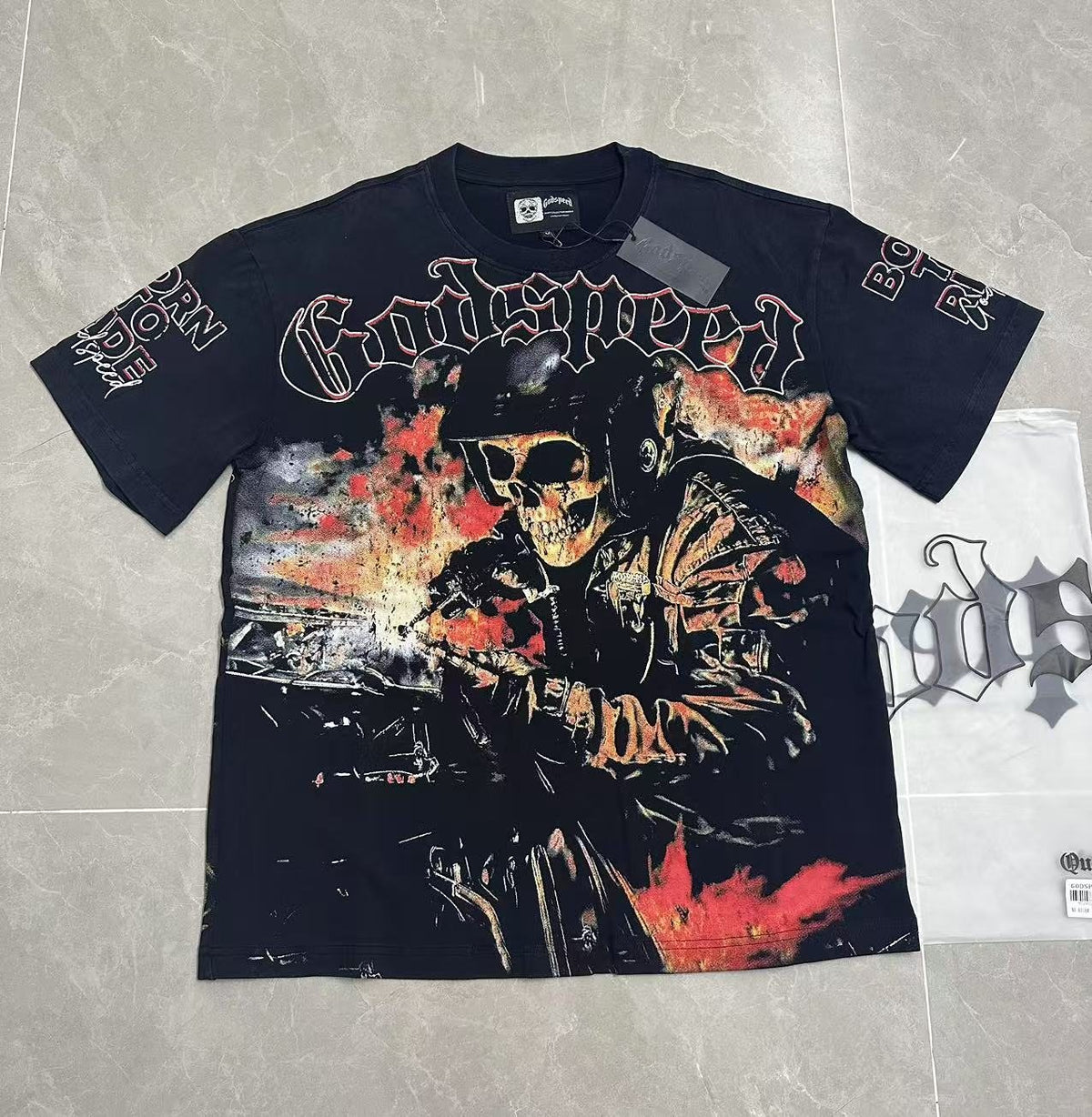 Godspeed Born to Ride Graphic T-Shirt