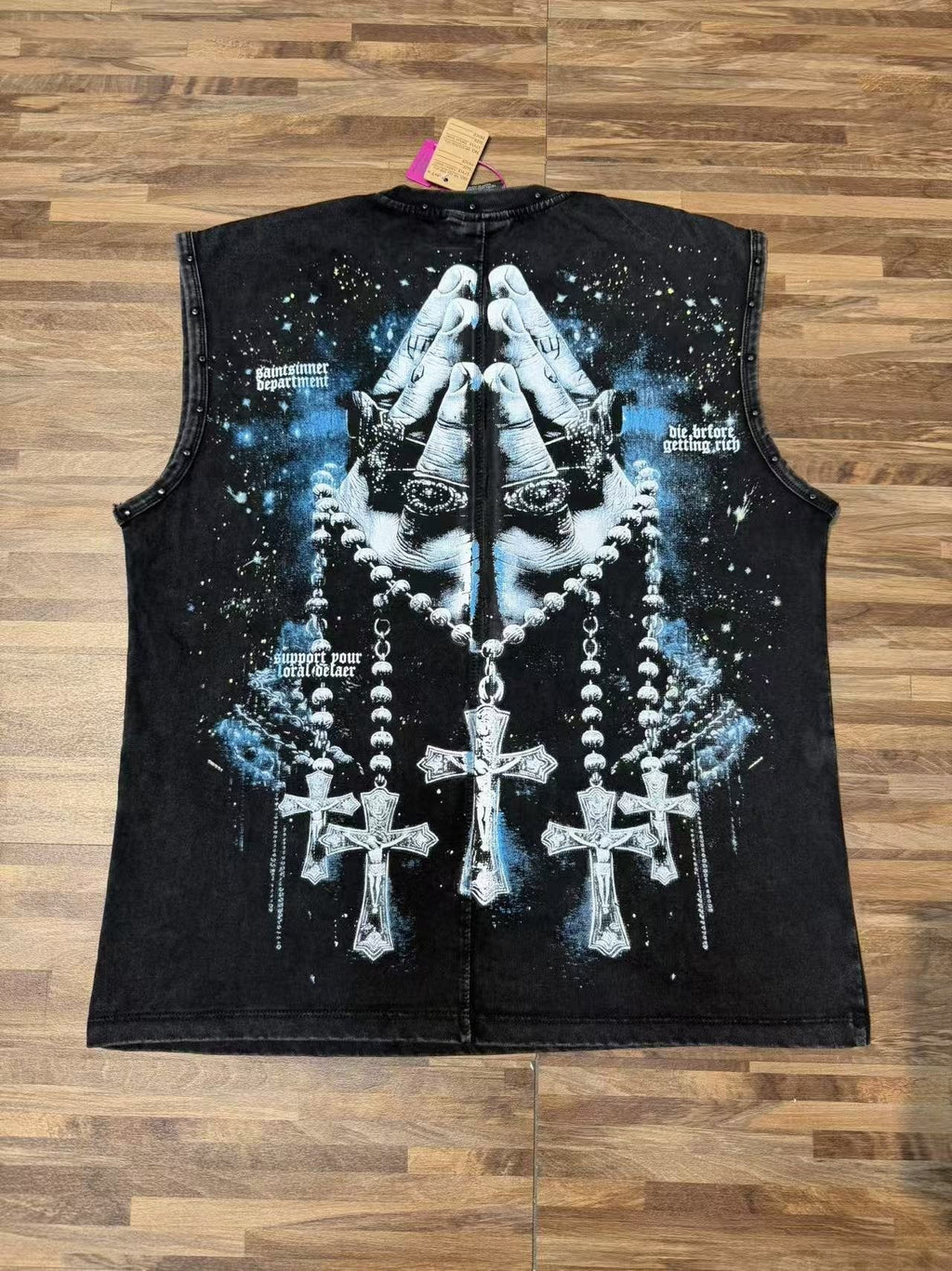 SAINT Washed Rock Graphic Sleeveless T-Shirt