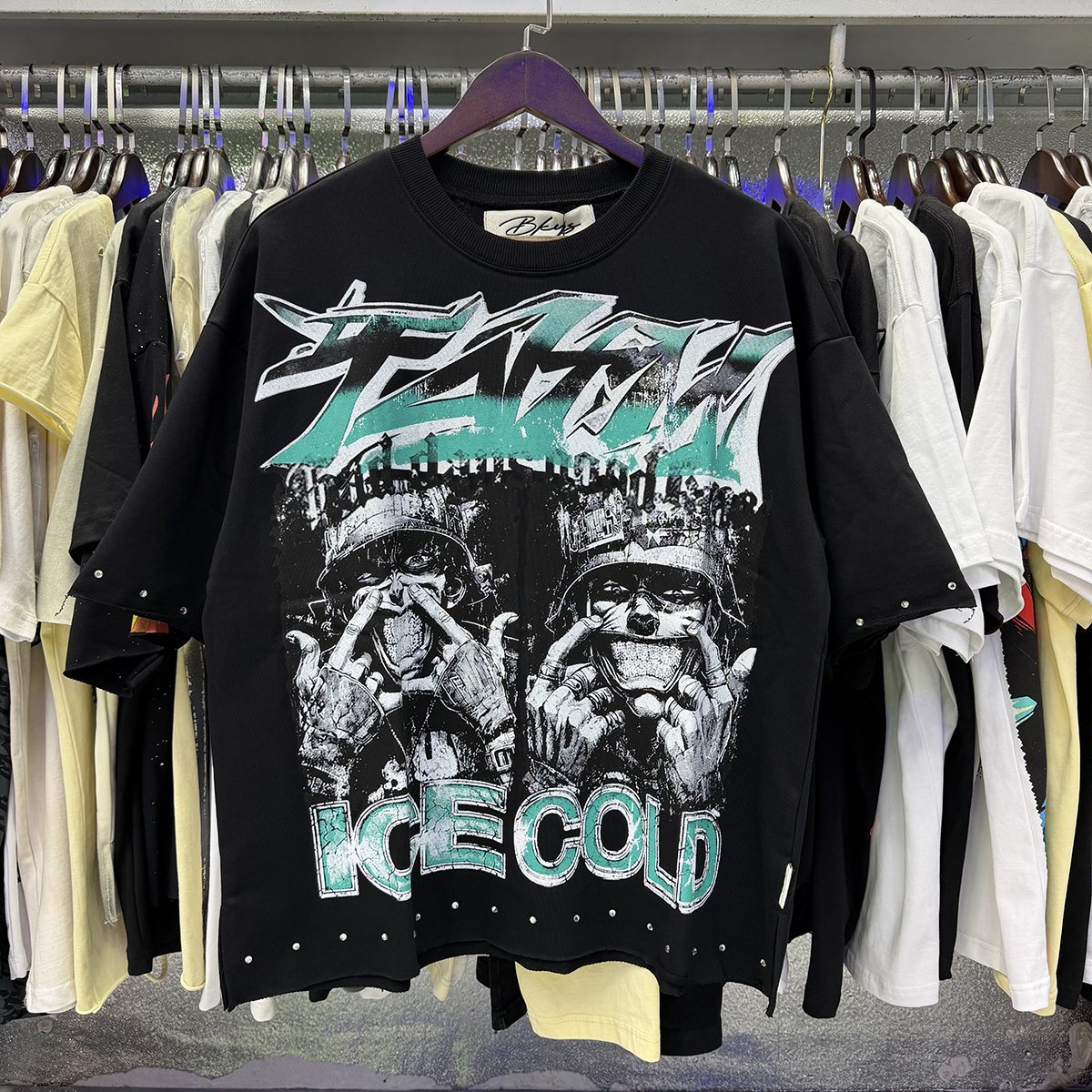 BKYS Revival Ice Cold Route 66 Cropped Graphic T-Shirt