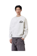 CARHARTT WIP ARCH SCRIPT SWEAT Ash Heather / Dark Navy Stone