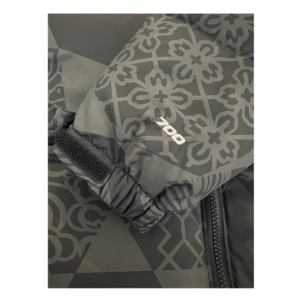 The North Face 1996 Nuptse Patterned Puffer Jacket – Black