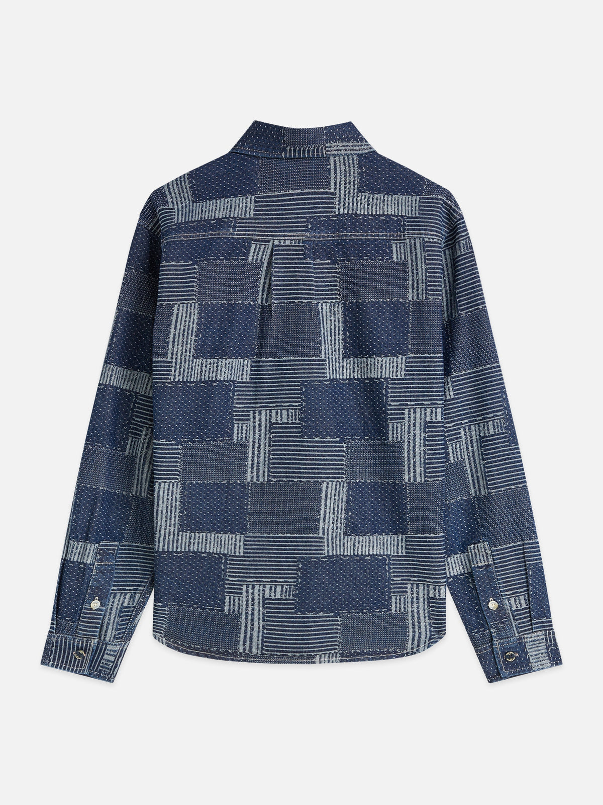 S&S Denim Patchwork Relaxed-Fit Overshirt