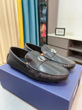 Dior Black Silver-Accent Loafers