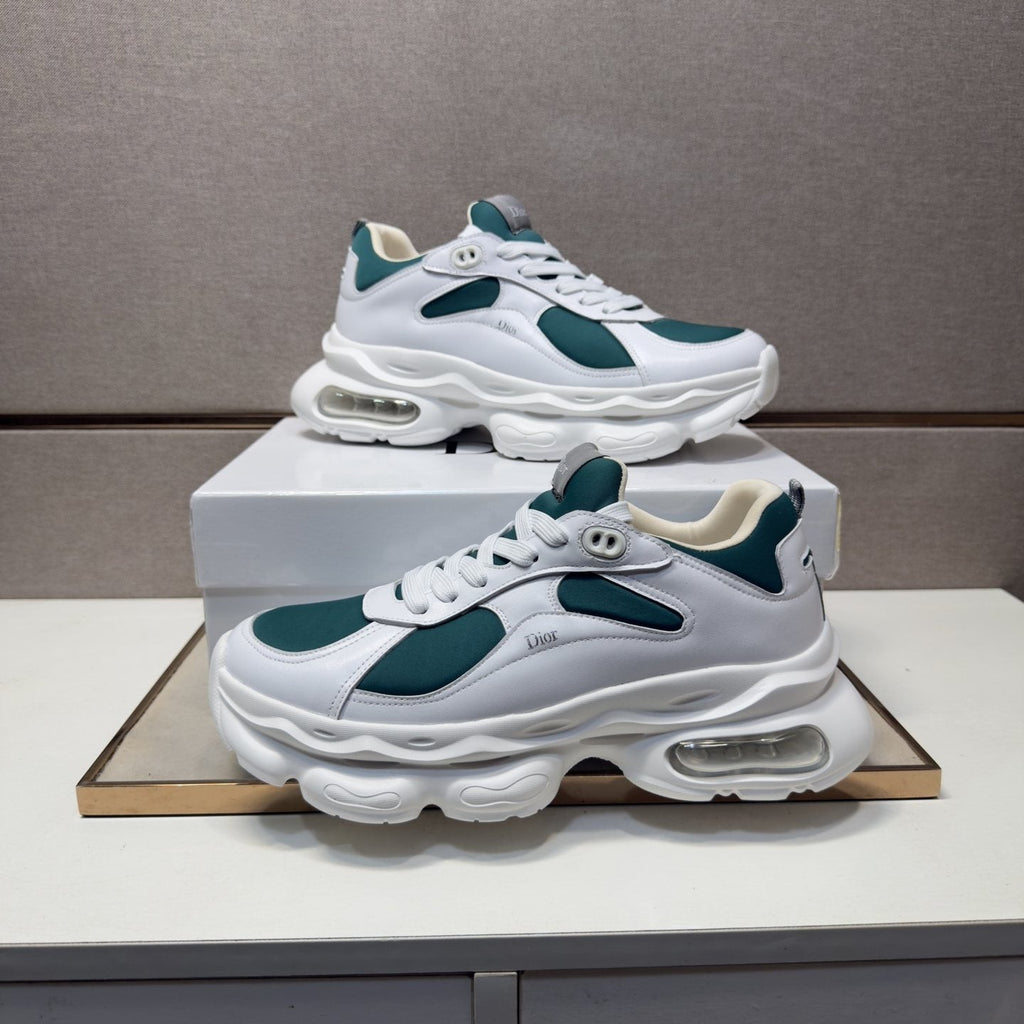 Dior Navy Blue, Black and Green Low-Top Sneakers