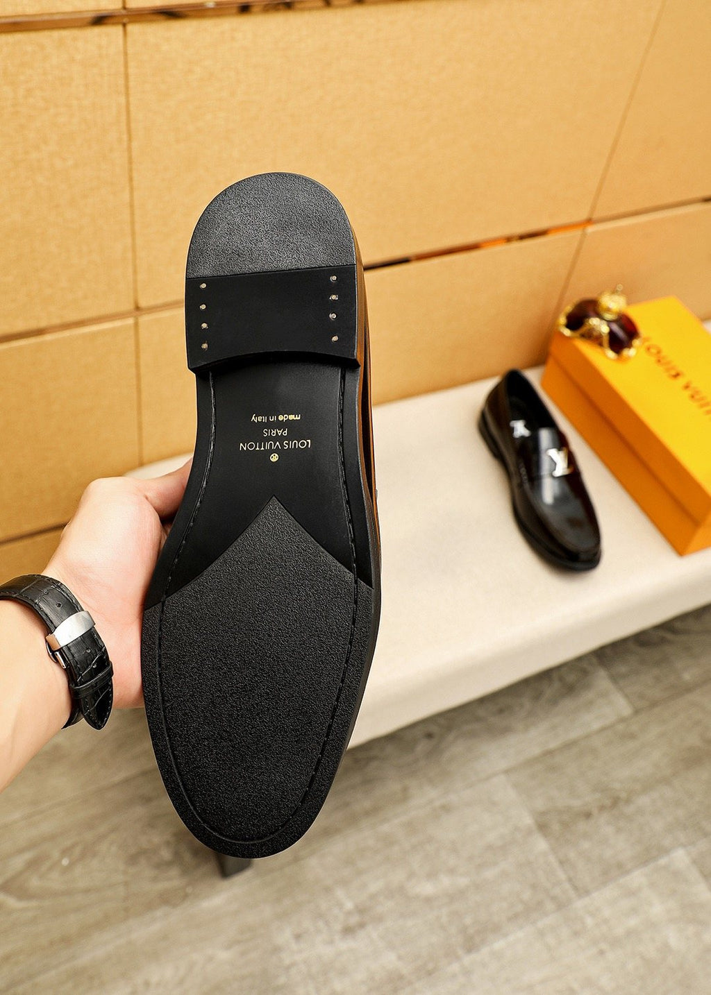 Louis Vuitton Polished Leather Loafers