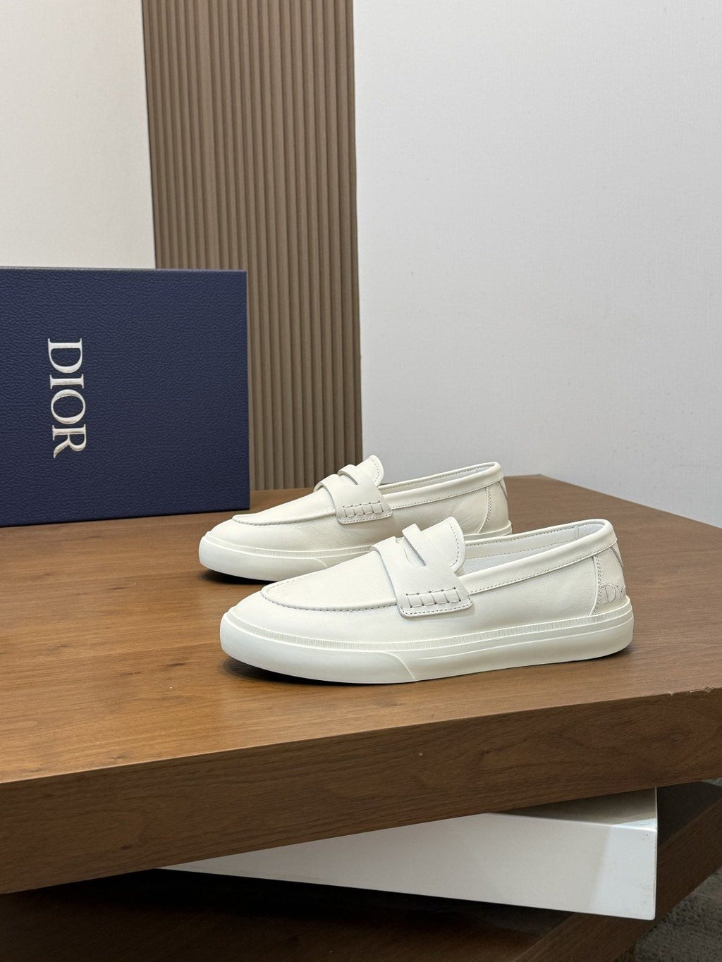 Dior Men's Vamp-Strap Slip-On Shoes