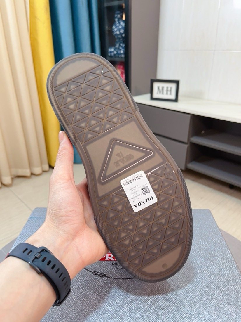 Prada Men's Triangular Logo Sneakers